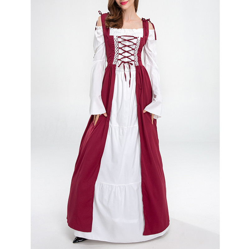 Ethnic Dress Fashion Show - Kostium na Halloween, dworski, średniowieczny, retro,
