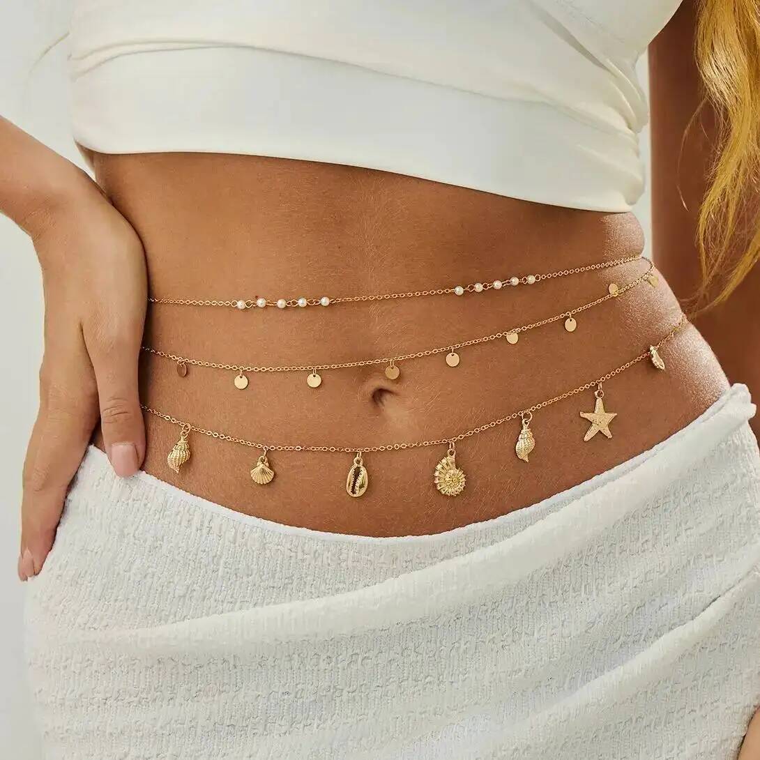 Ethnic Fashion Accessories - IngeSight.Z 3 szt./zestaw Boho Rozgwiazda Muszla