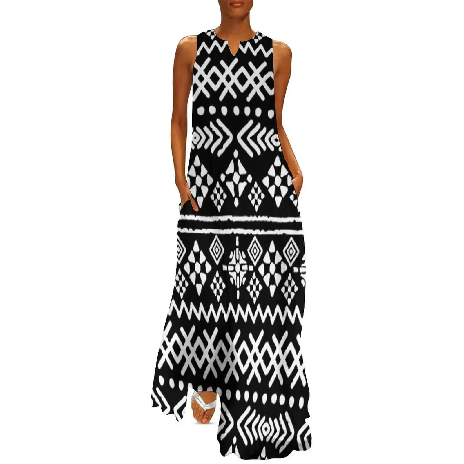 Vintage etniczna długa sukienk – Ethnic Boho Fashion recenzja i cena