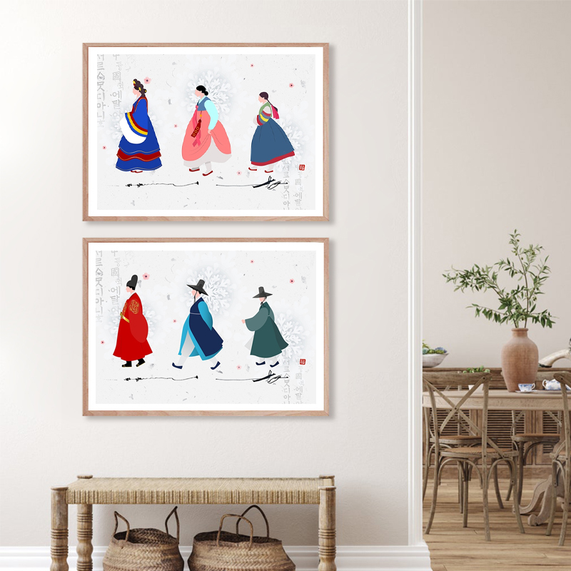 Koreański nadruk artystyczny a – Hanbok Modern Set recenzja i cena