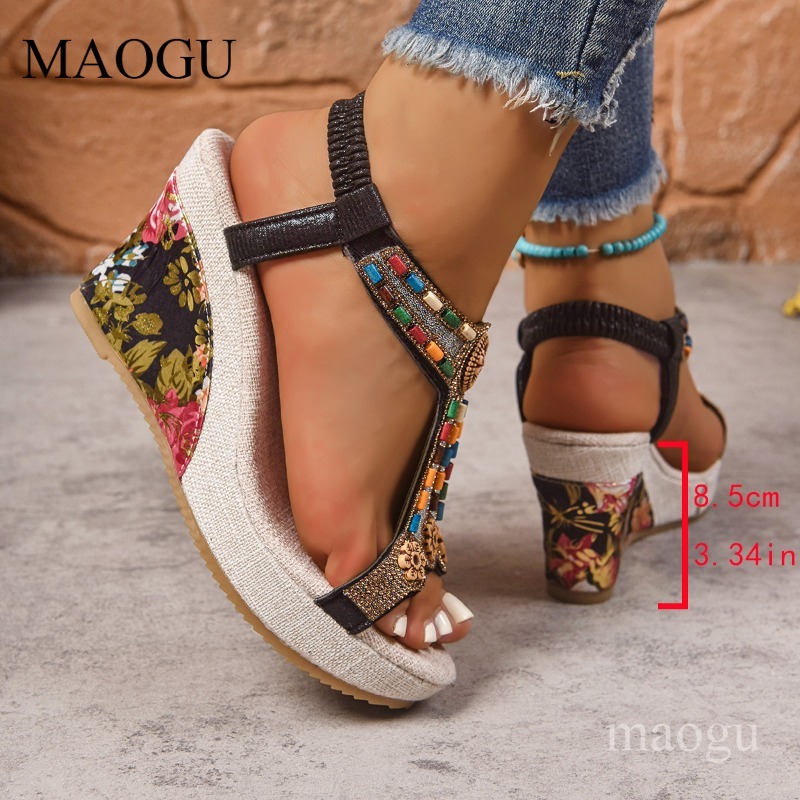 Sandały na koturnie w stylu bo – Ethnic Boho Fashion recenzja i cena